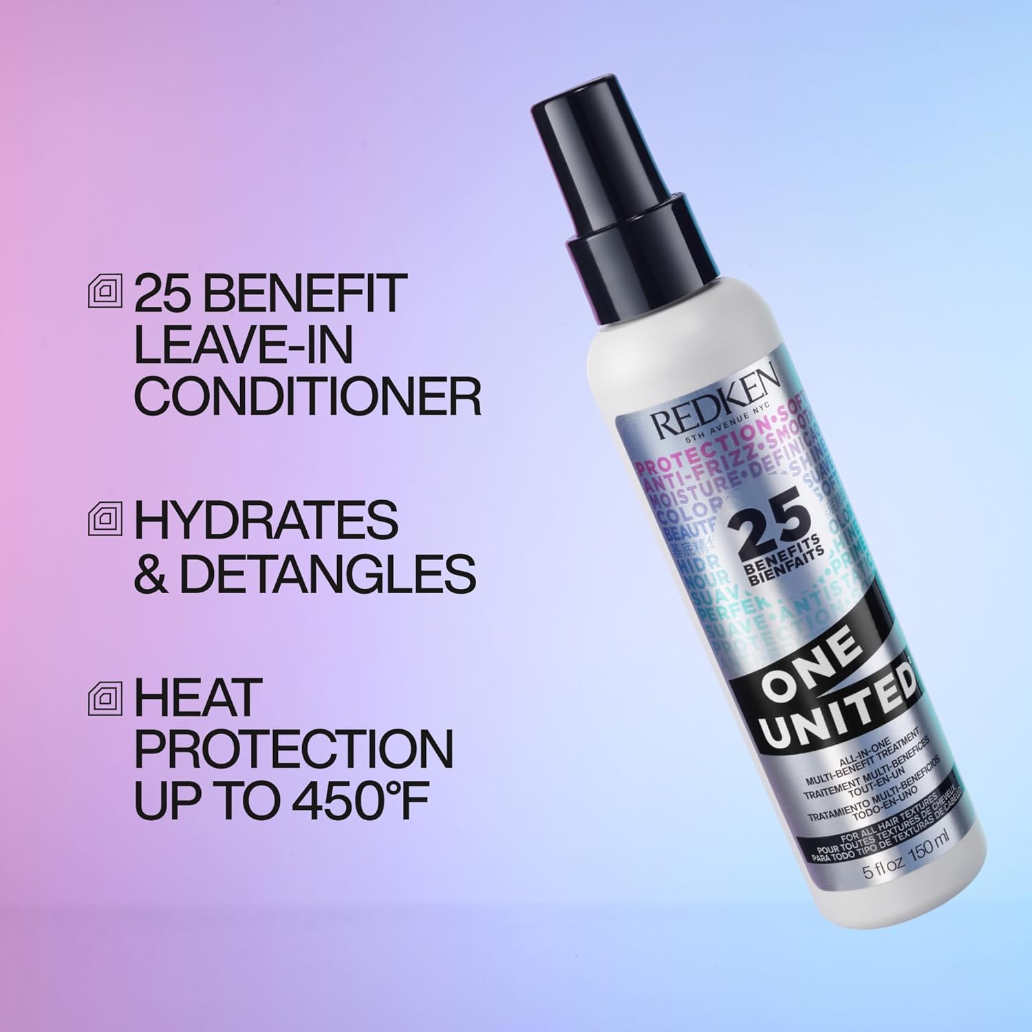 Redken - One United Spray - 150ml - Multi-bénéfices, vegan, thermo-protection
