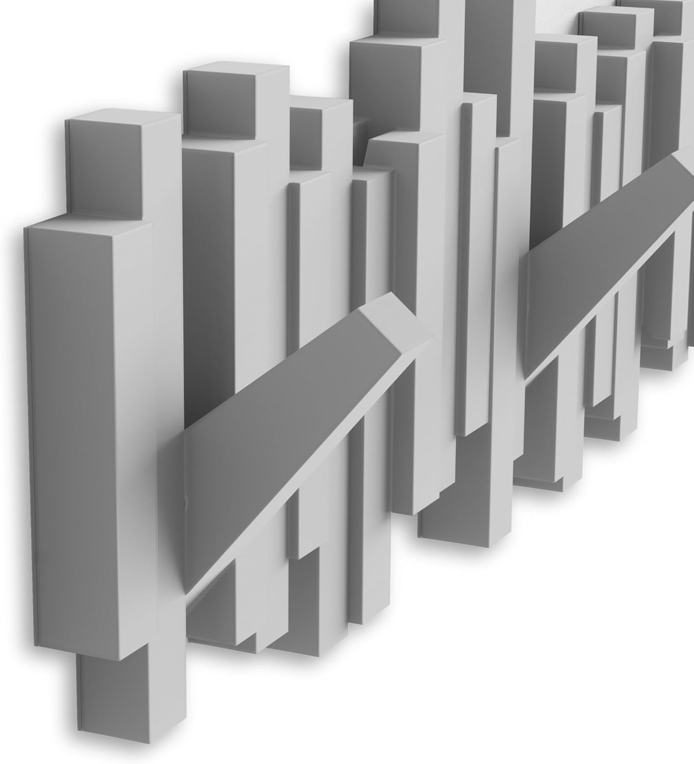 Umbra - Sticks - patère murale 5 crochets gris rabattables