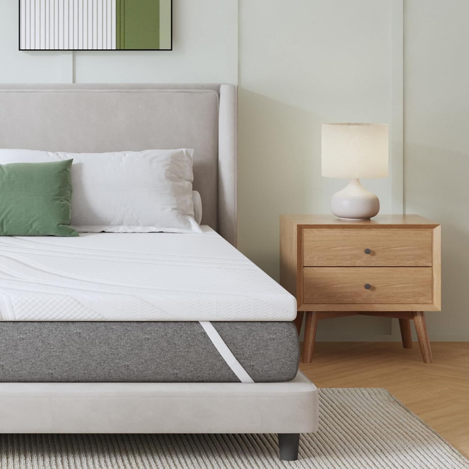 Novilla - Surmatelas Gel Mémoire 90x200, 5cm, doux, lavable