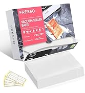 FRESKO Sacs Sous Vide Alimentaire, 20x30 cm 120 Sachets, Gaufrés Commerciaux, Conservation, Congé...