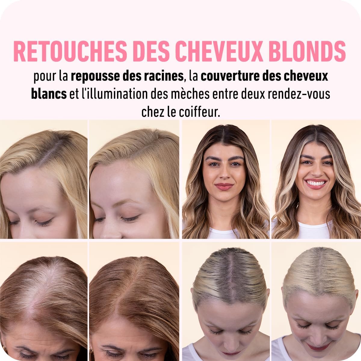 BOLDIFY - poudre racines cheveux - 10g - blond moyen, camoufle gris