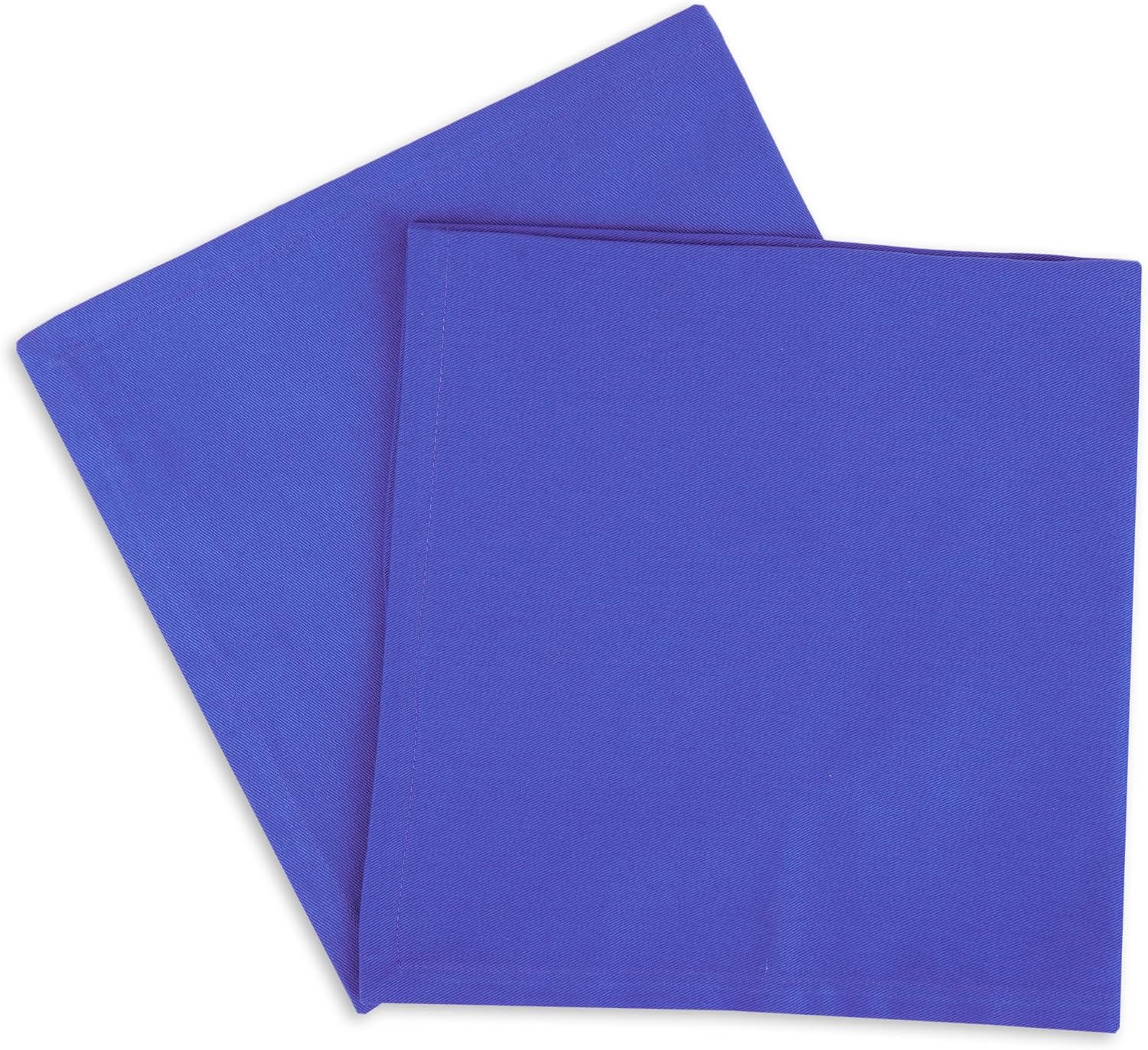 Sweet Needle - serviettes de table surdimensionnées - 45x45cm - coton épais royal bleu, coins arrondis, lot de 12