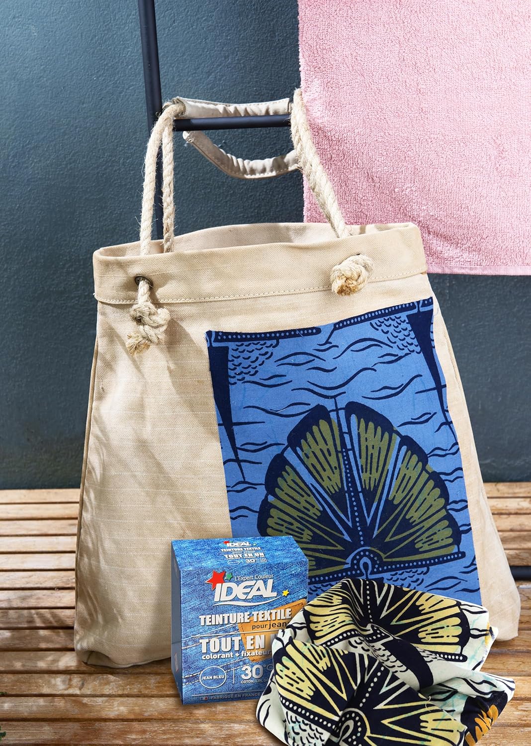 Ideal - Teinture textile tout-en-un - 350g - spécial jean bleu