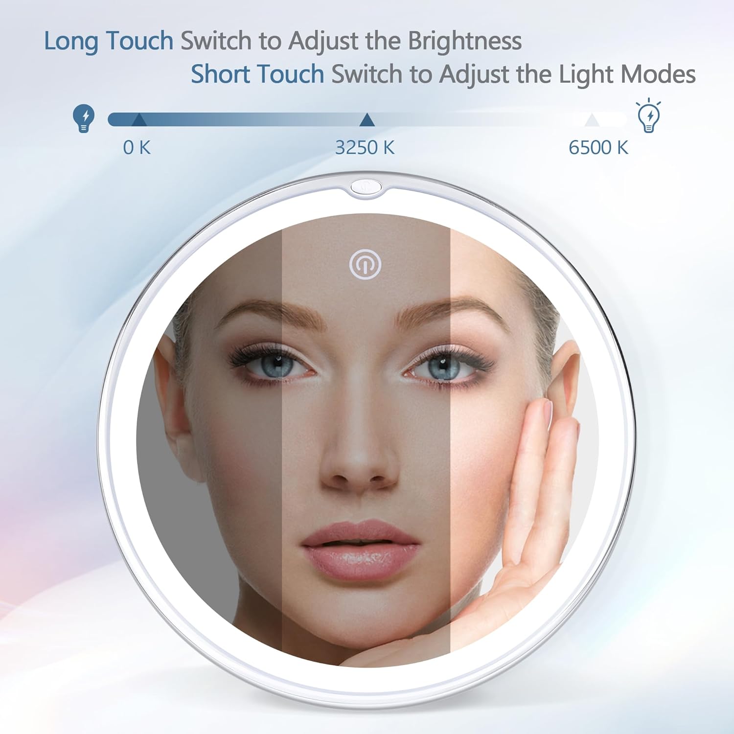 MIYADIVA - miroir lumineux série 30X - 20cm - grossissant, lumineux, ventouse