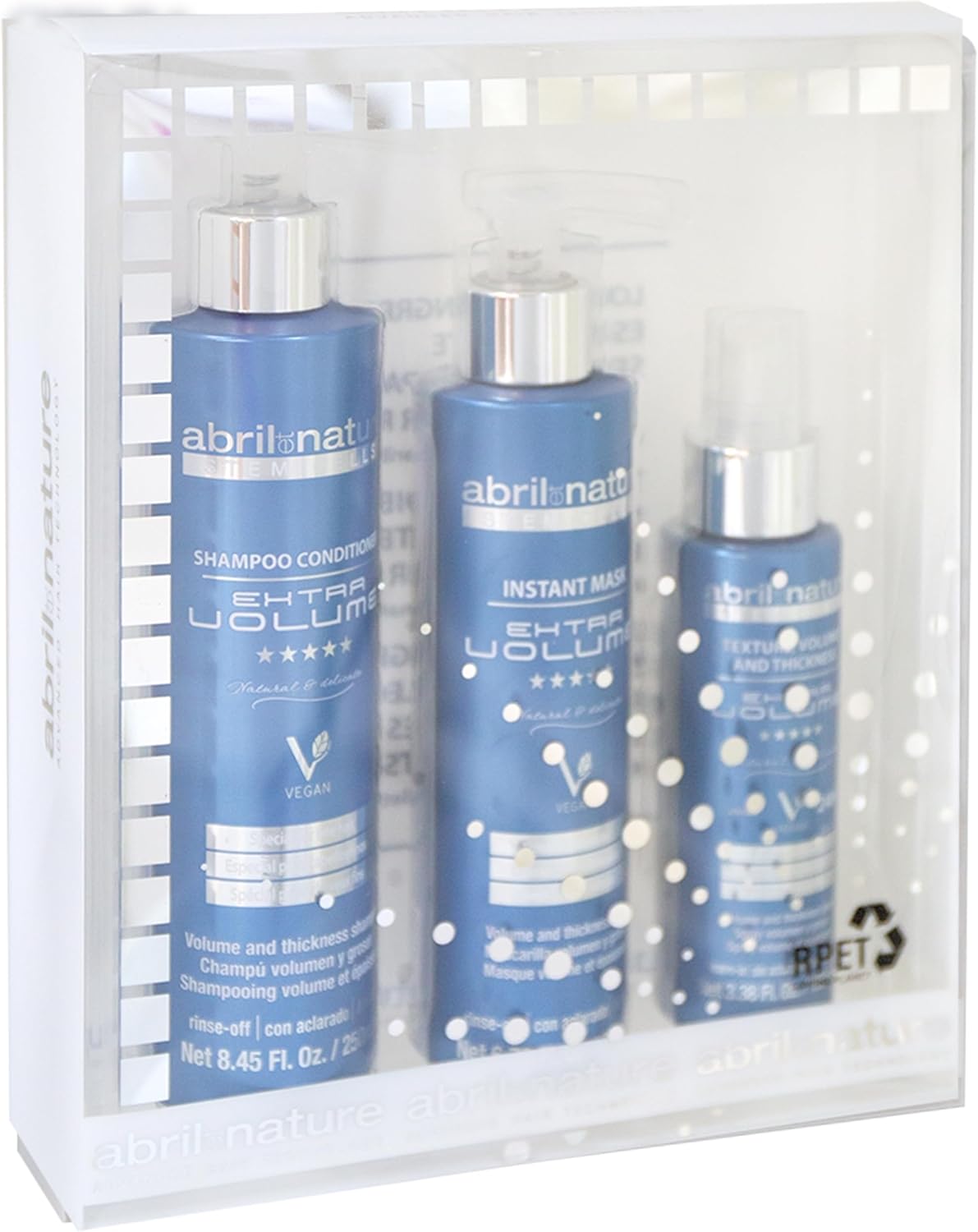 Abril et Nature - Routine Volume Cheveux Fins - 550ml - protection thermique, formule légère, renforce et répare