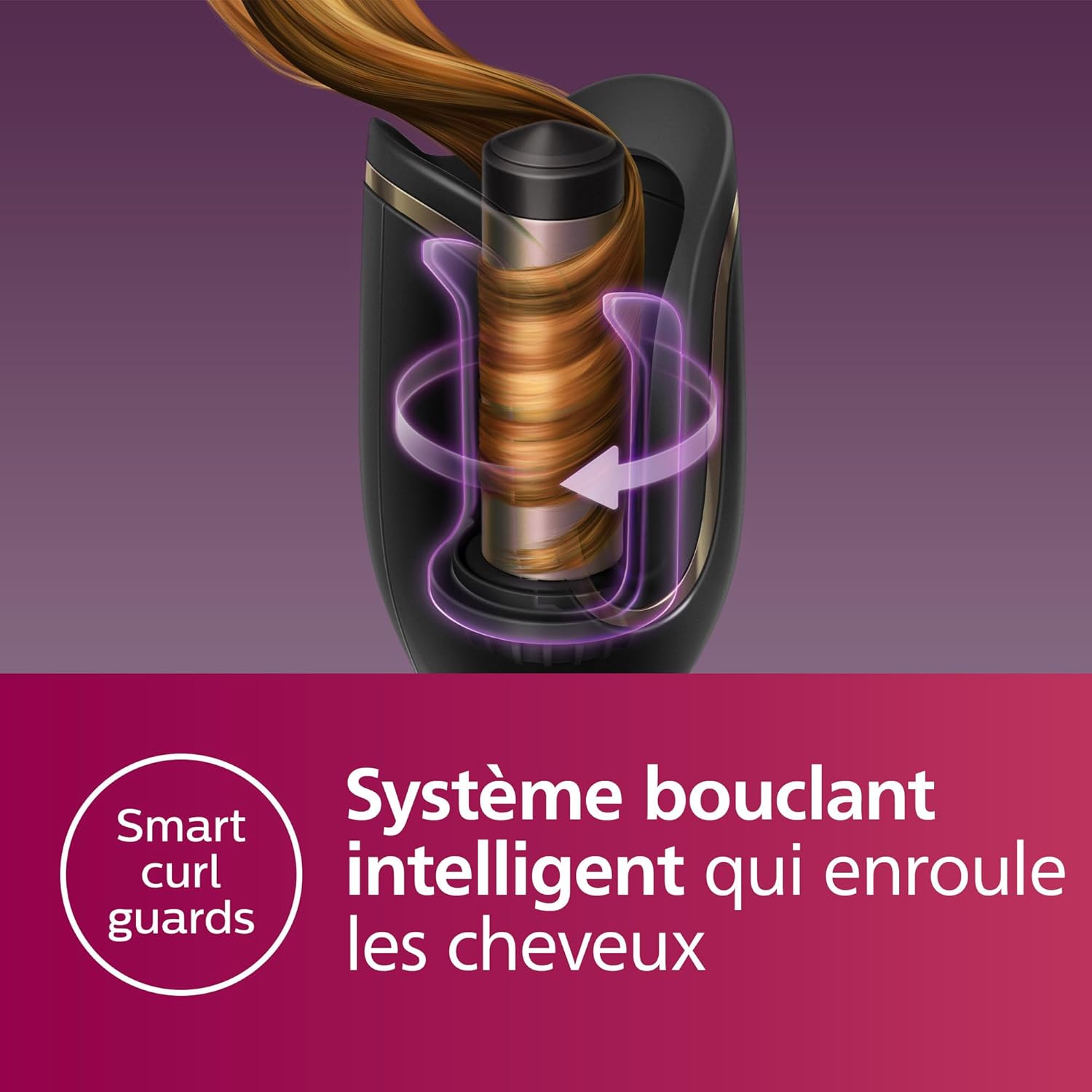 Philips - série 8000 - boucleur automatique, 27 styles, noir - BHB876/00