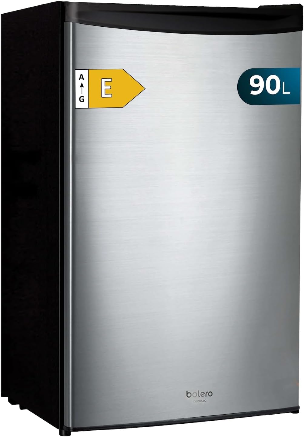 Cecotec - Bolero CoolMarket TT 90 - 90L - porte réversible, 5 niveaux, E TT90InoxE