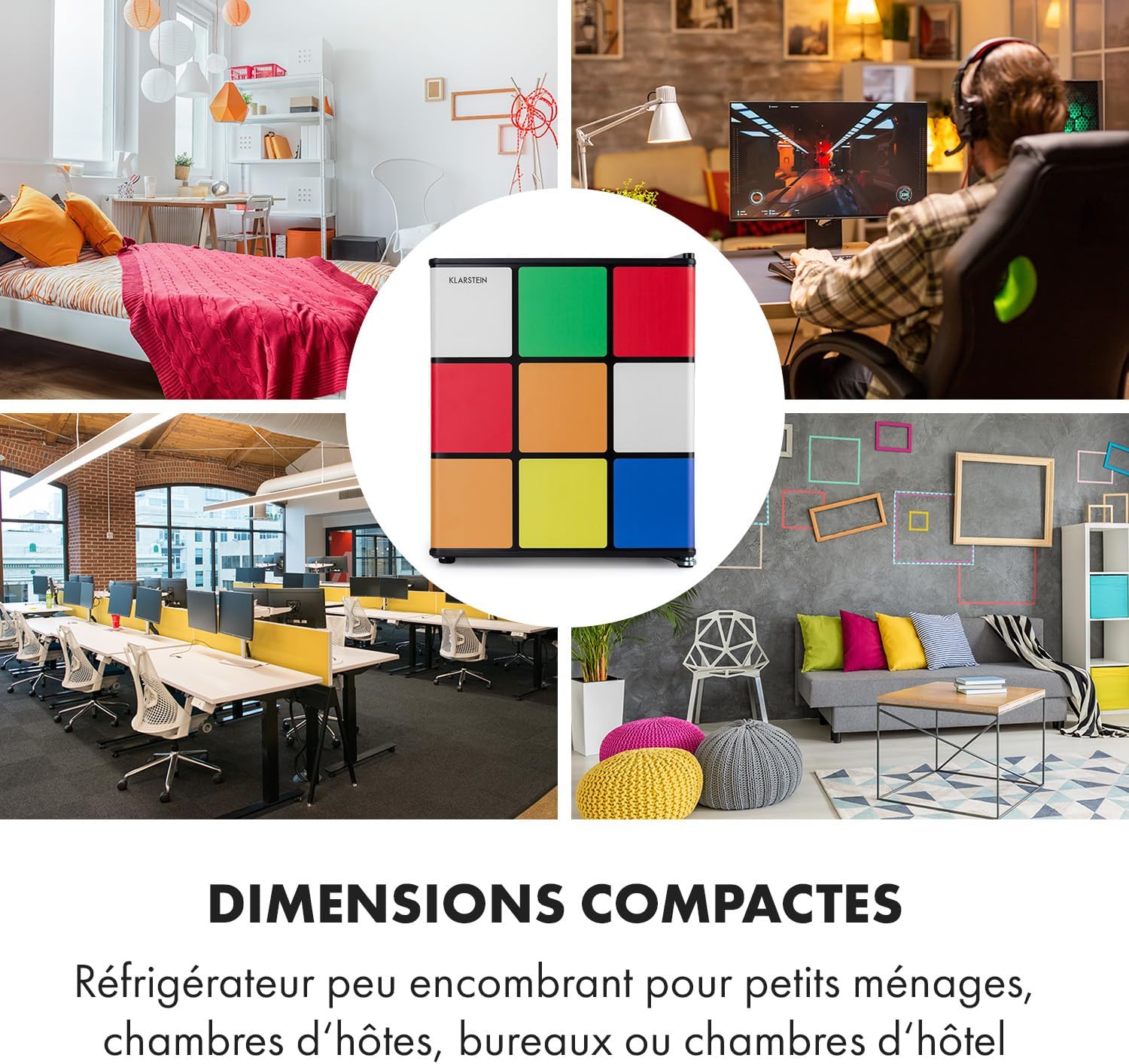 Klarstein - Solve Mini - 48L, thermostat mécanique, 0-10°C, compact