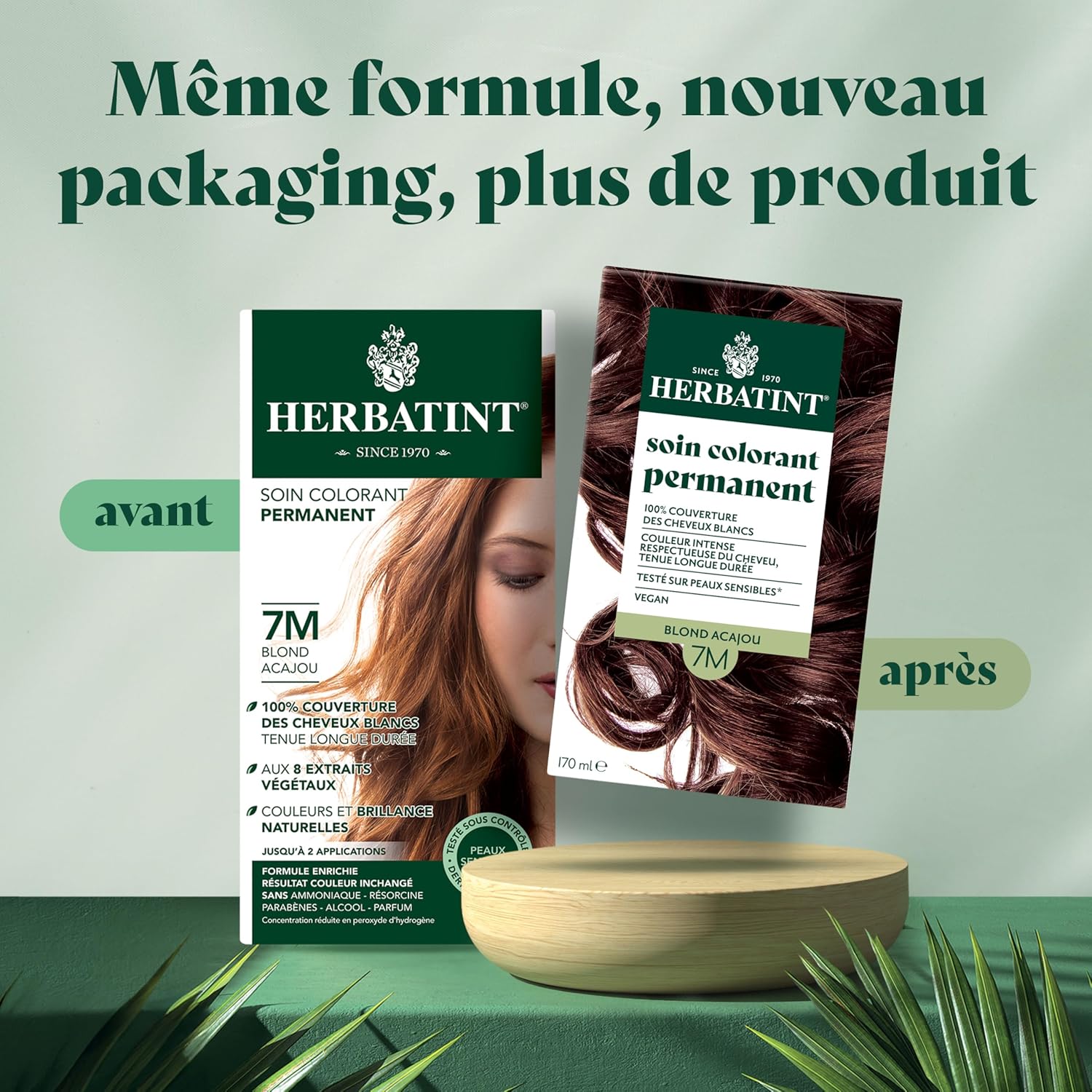 Herbatint - coloration 7M - 170ml - sans ammoniaque, 100% couvrance