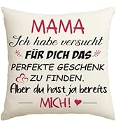 Artoid Mode Cadeau pour maman Housse de coussin 45 x 45 cm Meilleur cadeau d'anniversaire pour maman de fille S...