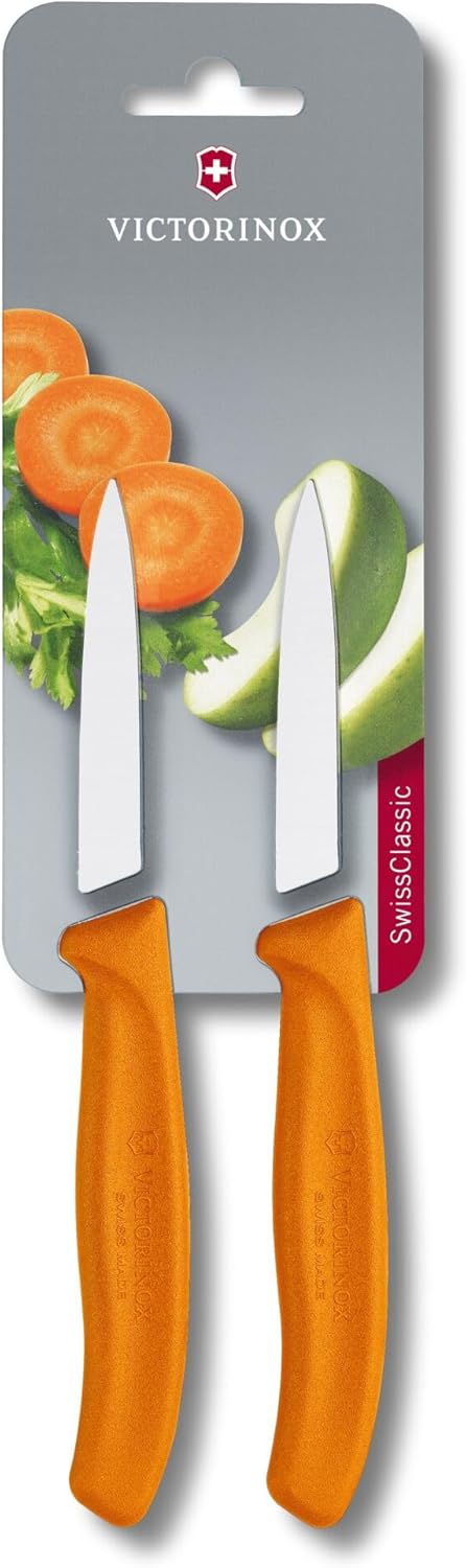Victorinox - Swiss Classic - 8 cm - Set couteaux tranchants inox, orange