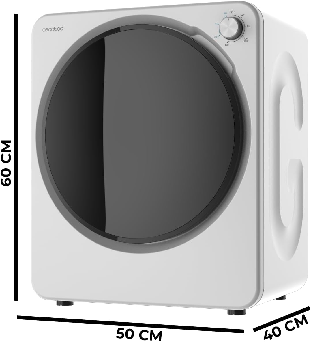 Cecotec - Bolero DressCode Dry mini sèche-linge 2,5 kg, 6 programmes, séchage rapide, compact, 3150V