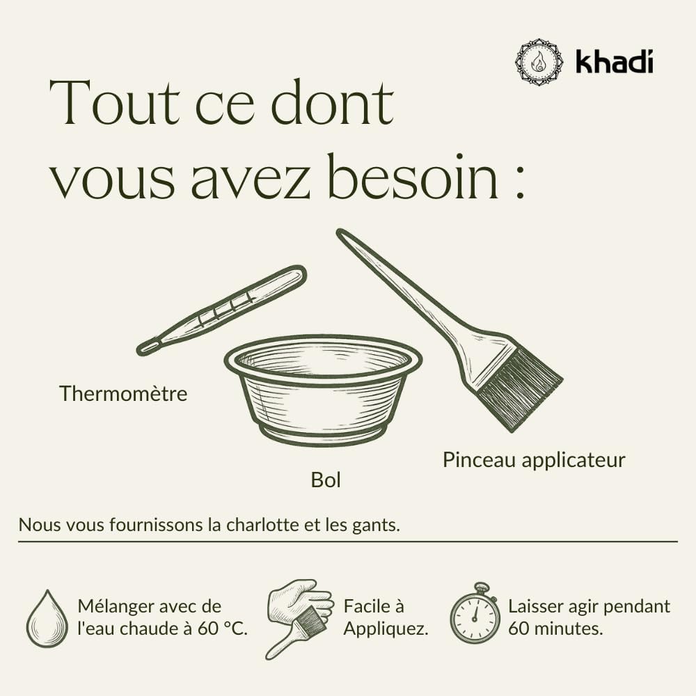 Khadi - Indigo Pur - coloration végétale cheveux 100g - bleu-noir profond