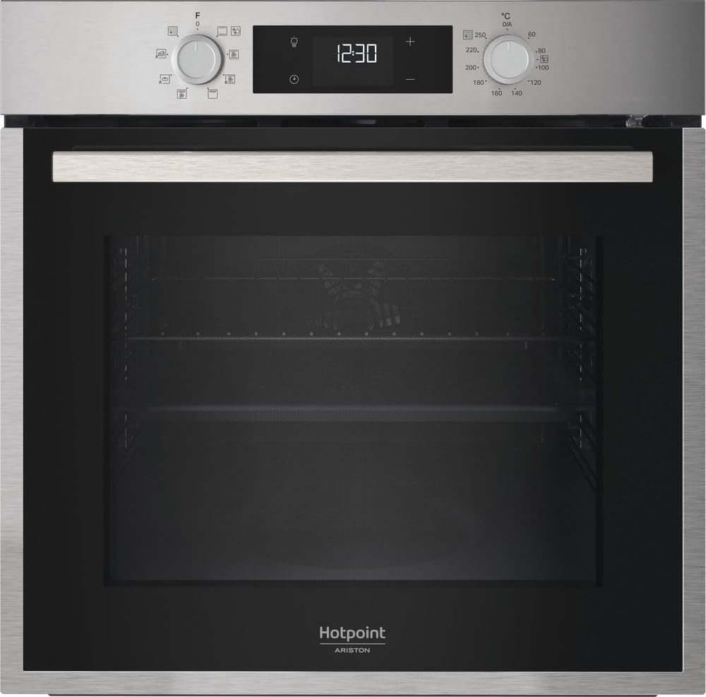 Hotpoint - four encastrable pyrolyse 71L, 7 fonctions, Dual Cleaning HAO5540PX