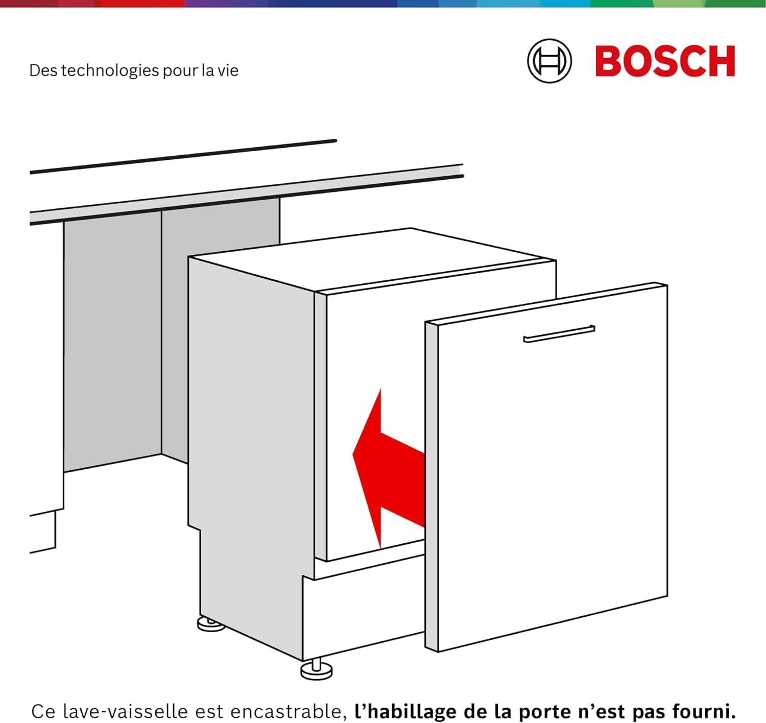 Bosch - Série 2 - 45 cm - lave-vaisselle encastrable 10 couverts Home Connect - SPI2HKS42E