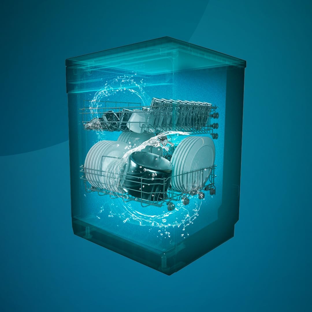 Cecotec - Bolero Aguazero 6700 Dark B - 60cm - 15 couverts, Classe B, moteur Inverter, Double Zone, Turbo Dry+