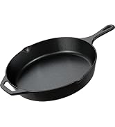 KICHLY Poêle en fonte pré-assaisonnée - Poêle à frire - ustensile de cuisson sûr pour l'intérieur...