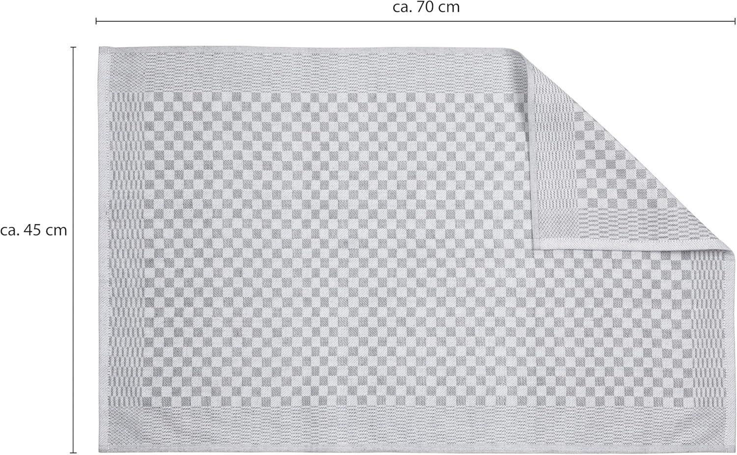 Vaily - Lot de 10 torchons Premium - 70x45 cm - coton absorbant, Oeko-TEX