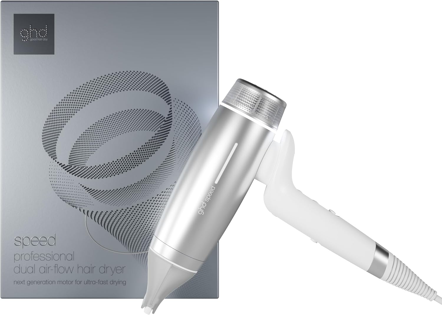 ghd - Speed Blanc - séchage ultra-rapide, contrôle pro, sans dommage