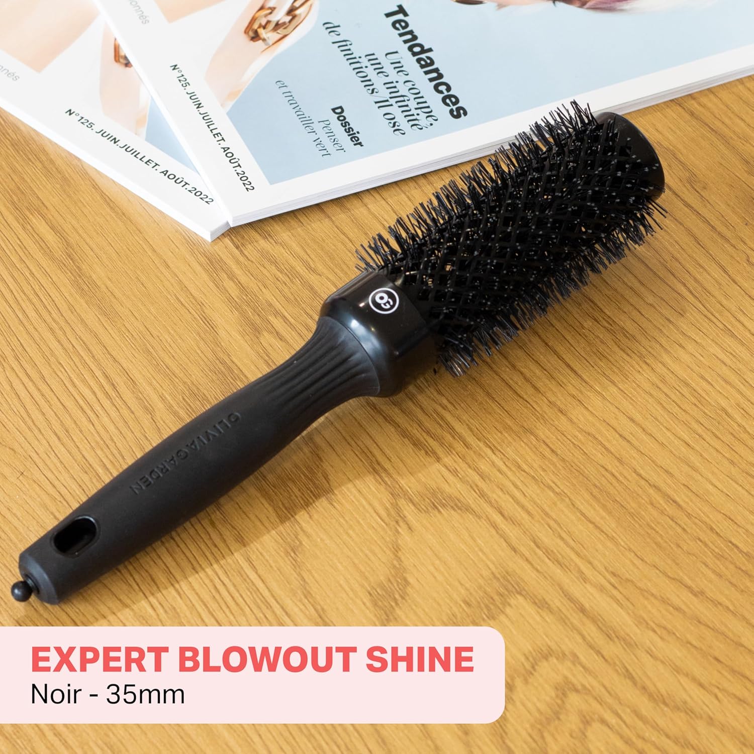 Olivia Garden - Expert Blowout Shine - brosse ronde céramique antistatique, brushing brillant et sans frisottis